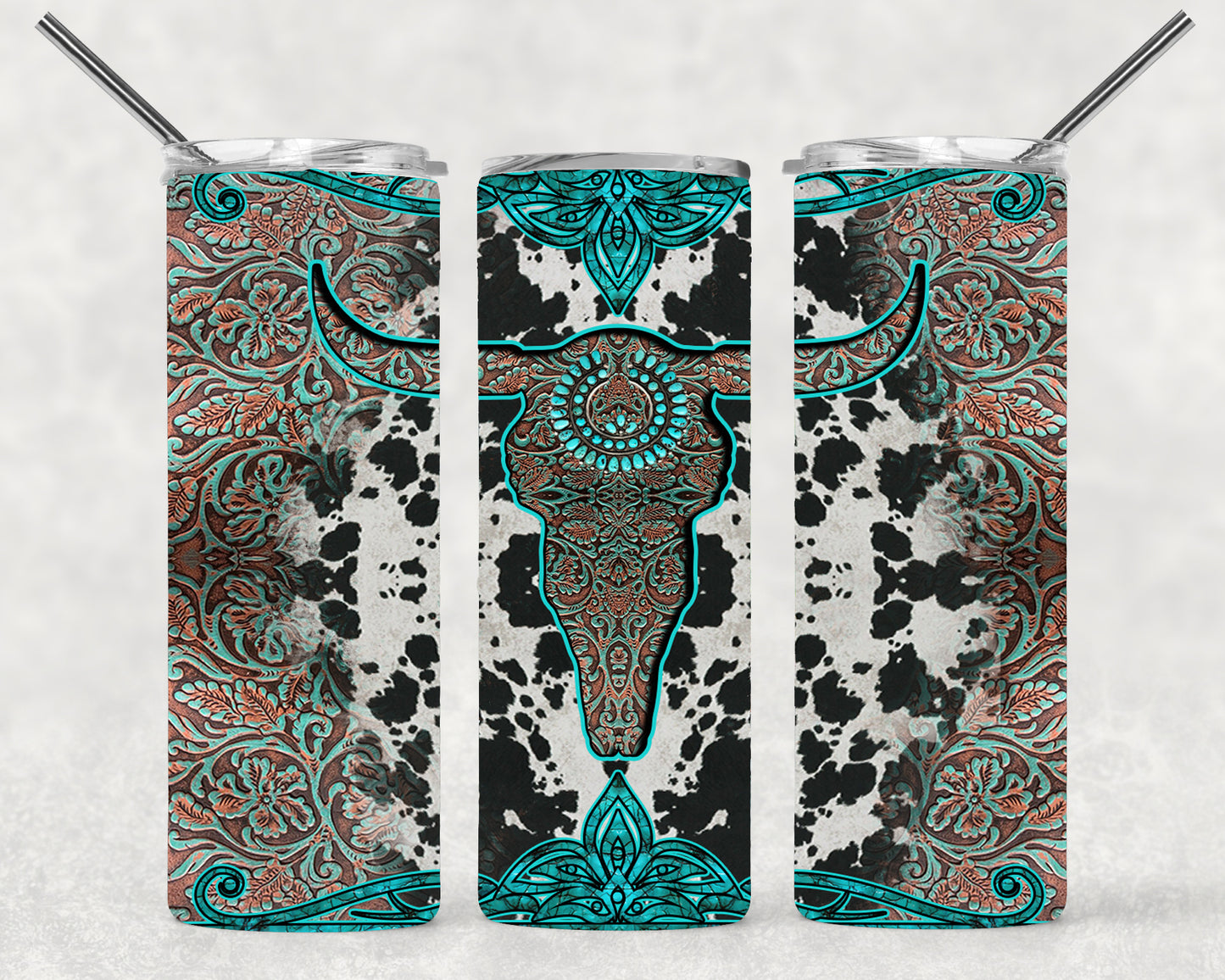 Skull Wrap For Straight Tumbler-M135