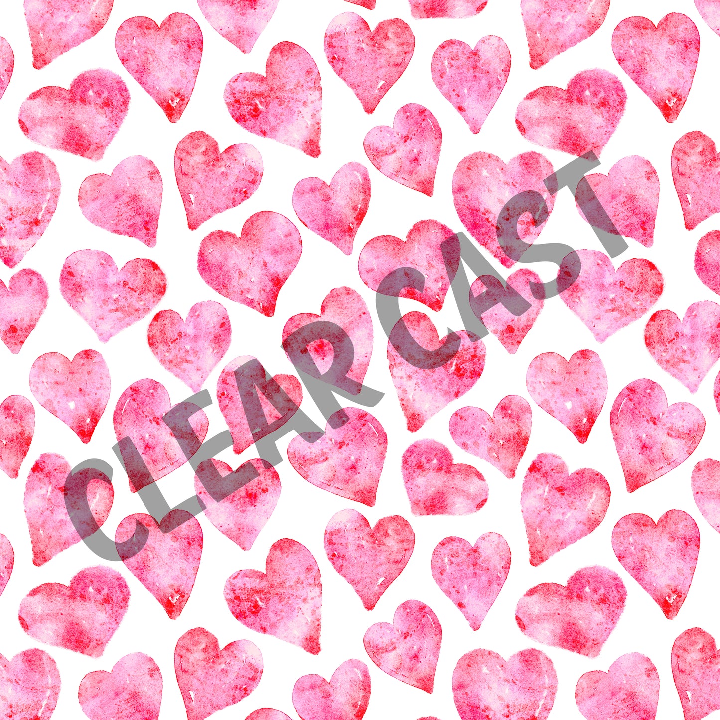 Watercolor Hearts-Clear Cast