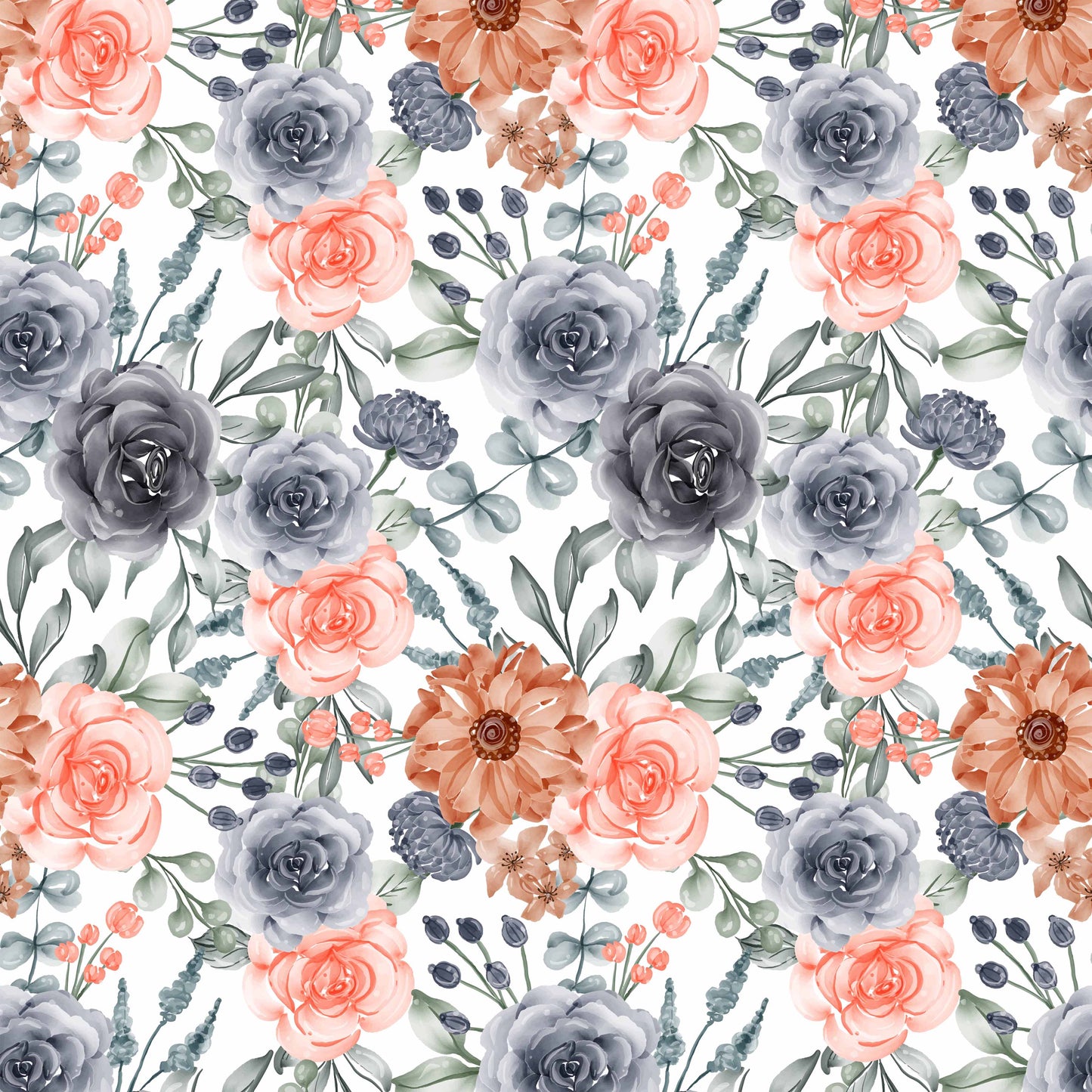 NEW Falling Floral Print-A17