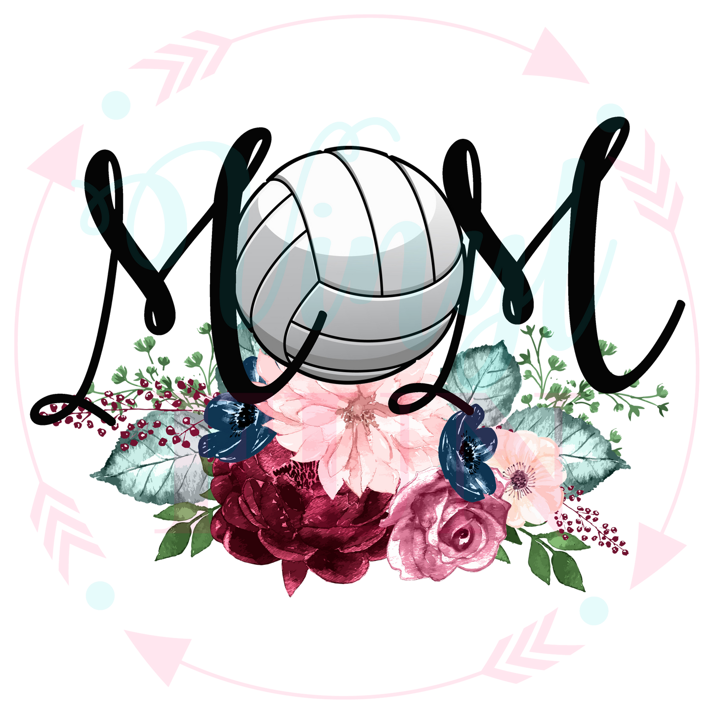 Volleyball Floral Mom-Digital Download