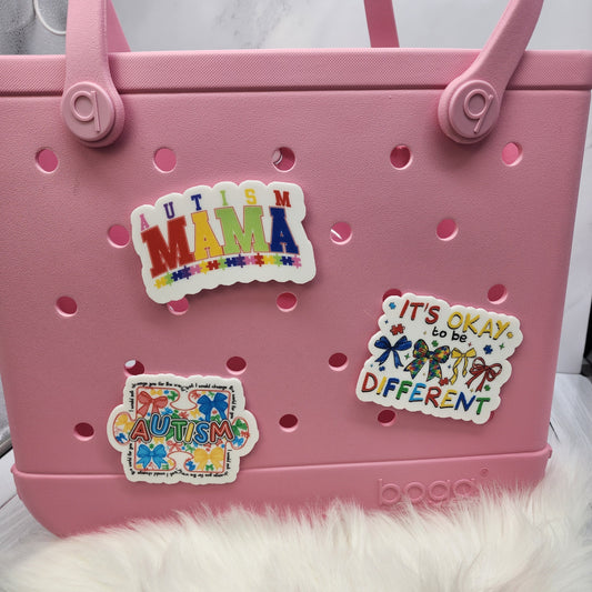 Autism Bag Charm With Button