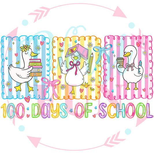 100 Days of School Goose Transfer - 143