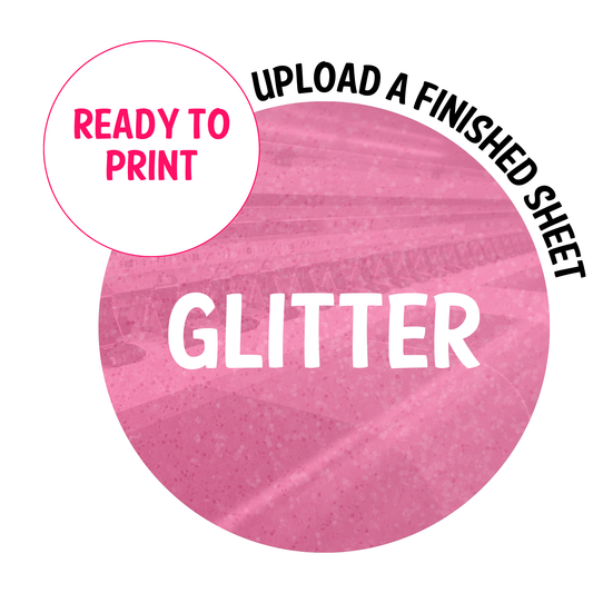 GLITTER  Custom Direct To Film-Ready To Print Sheet