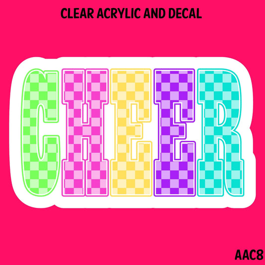 All About Cheer Acrylic And UVDTF Decal- AAC8