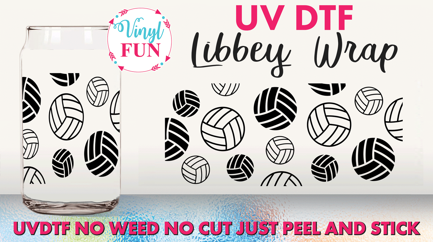 Volleyball UVDTF Libbey Glass Wrap - UV189