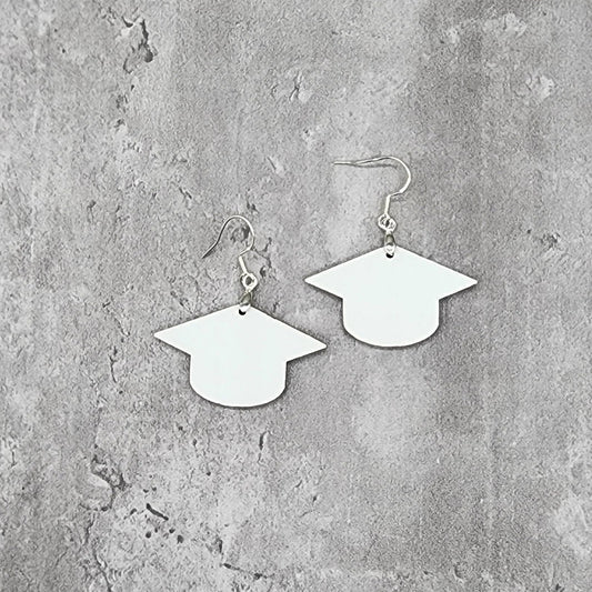 Grad Cap Earrings -2pk