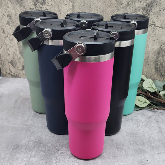 Powder Coated Sports Bottle With Top Handle