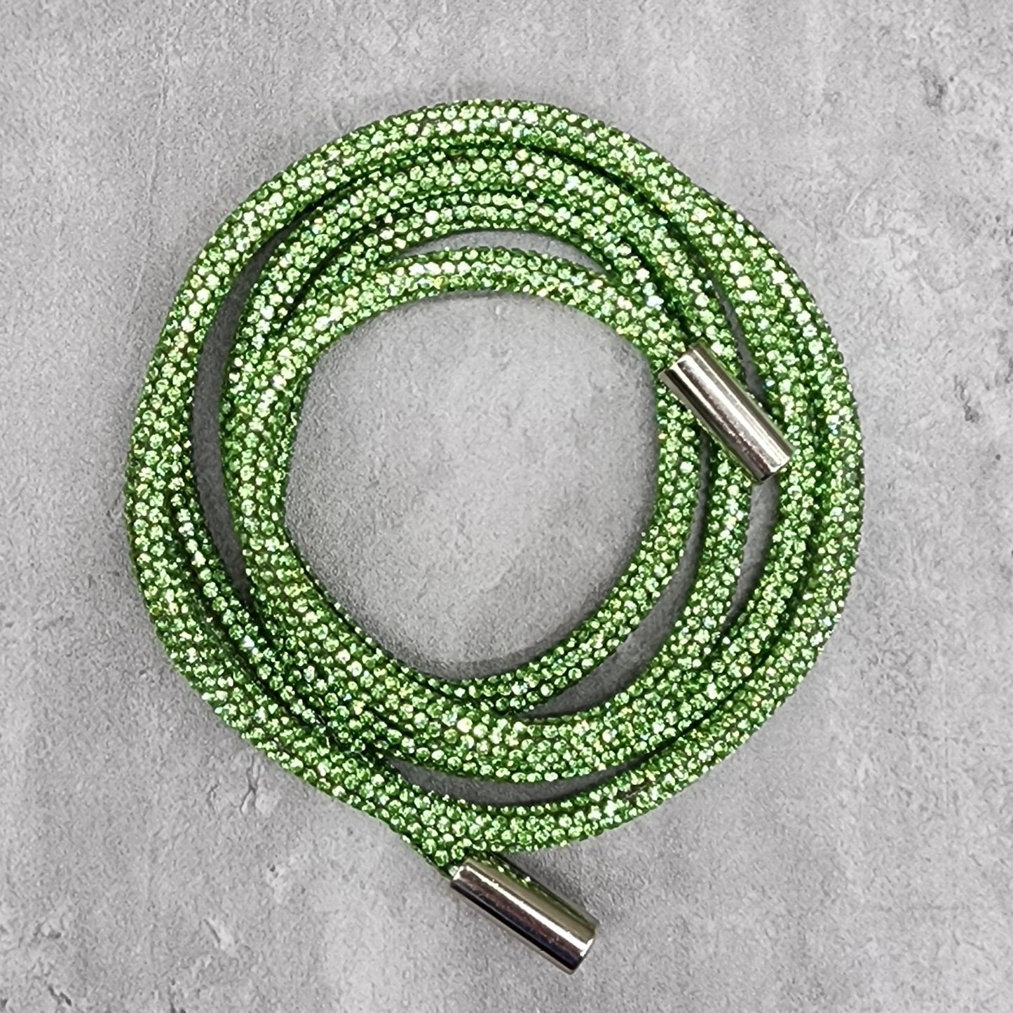 Hoodie Rhinestone String Light Green
