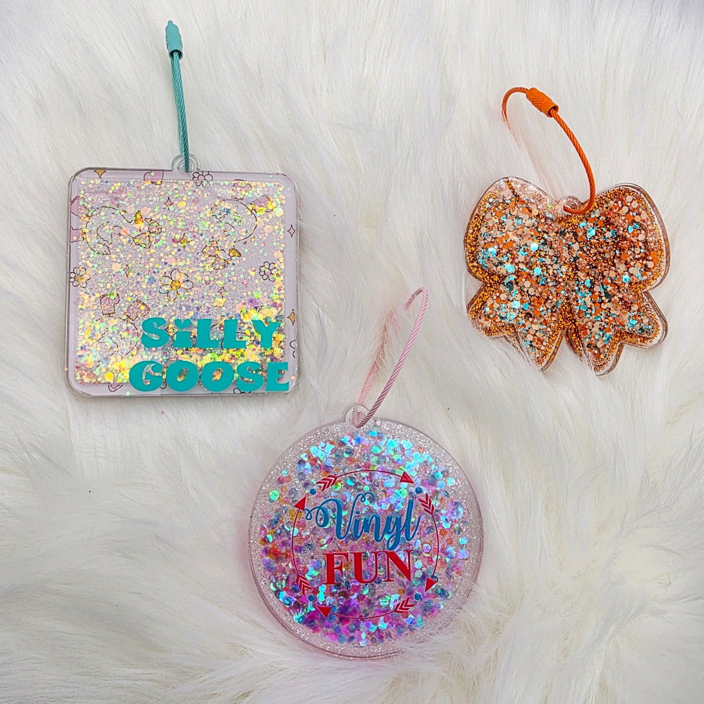 Acrylic Snow Globe Keychain Shaker