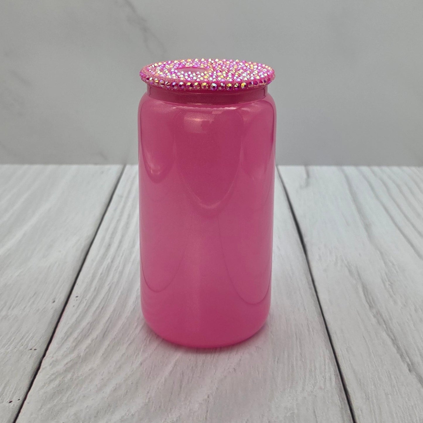 Rhinestone Lid Glass Shimmer Libbey