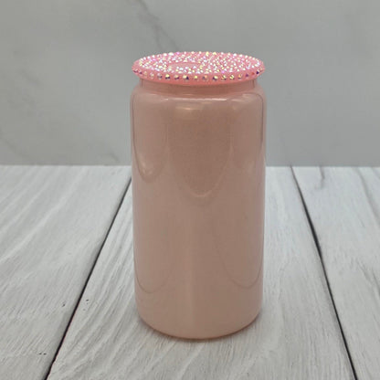 Rhinestone Lid Glass Shimmer Libbey