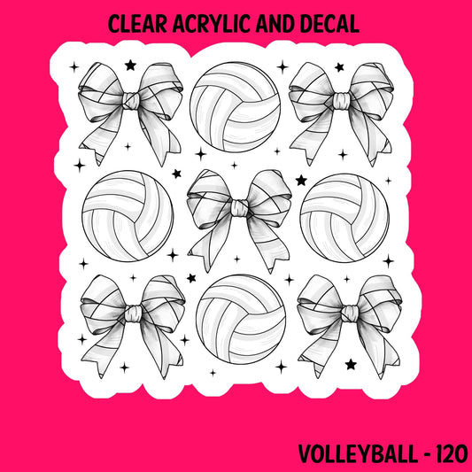 Volleyball Acrylic And UVDTF Decal- 120