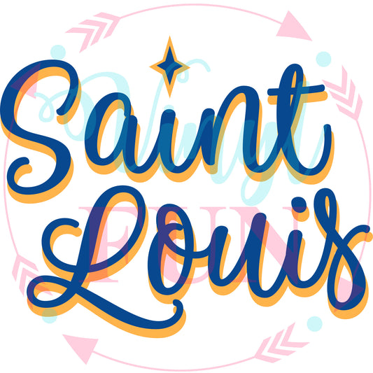 Saint Louis Blue & Yellow Transfer - 23