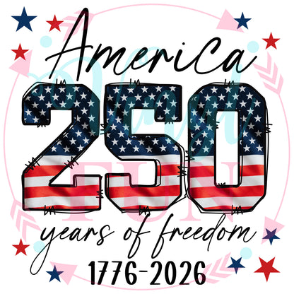 250 Years Old Transfers - For Fabrics
