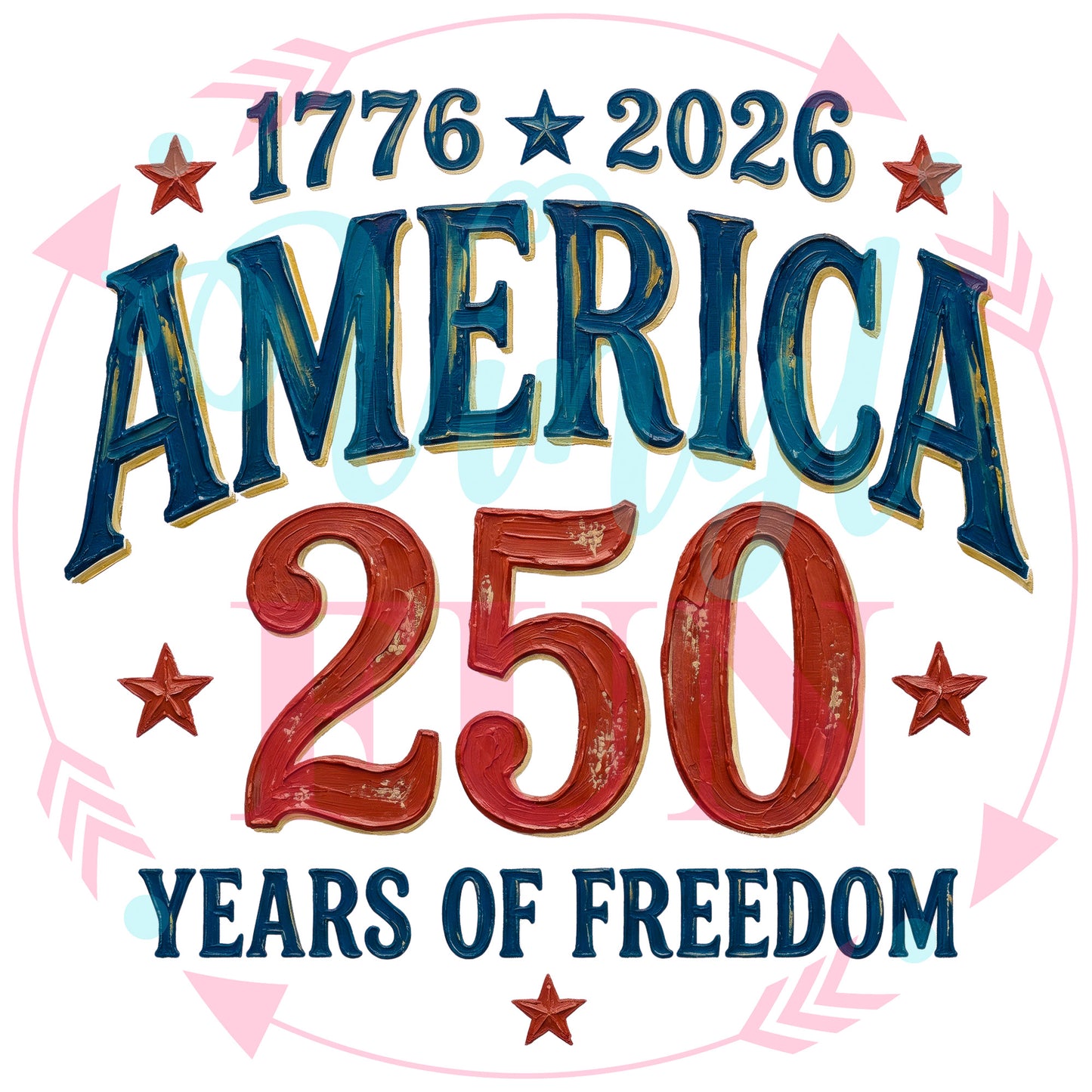 250 Years Old Transfers - For Fabrics