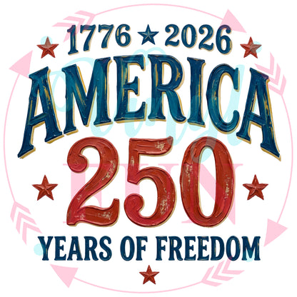 250 Years Old Transfers - For Fabrics
