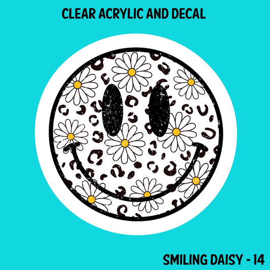 Smiling Daisy Acrylic And UVDTF Decal- 14