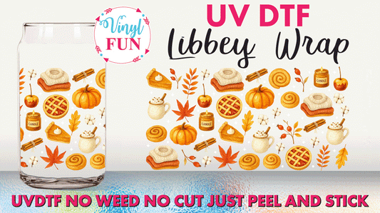 Pumpkin Spice UVDTF Libbey Glass Wrap - UV284