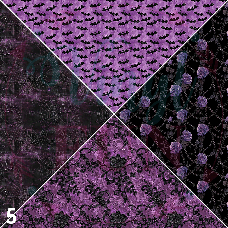 Purple Halloween Pattern Collection