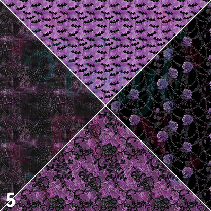 Purple Halloween Pattern Collection