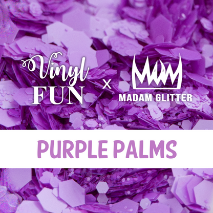 Purple Palms Glitter