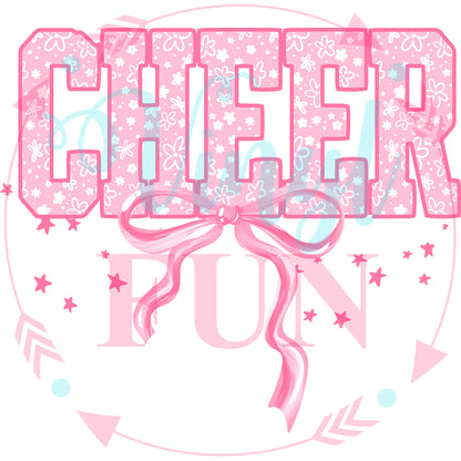 Cheer With Bow Sleeves Transfer - 84