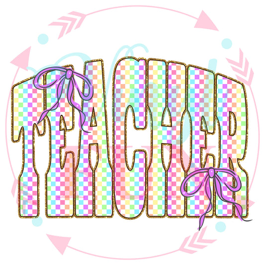 Pastel Teacher Transfer - 86