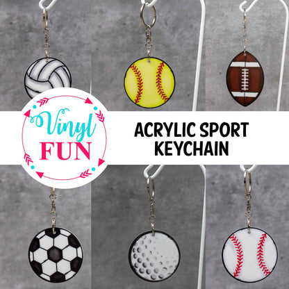 Acrylic Sport Keychain