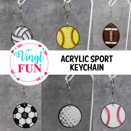 Acrylic Sport Keychain