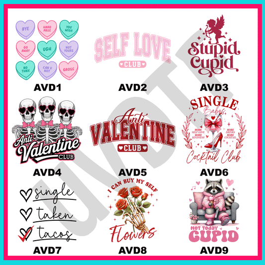 UVDTF Anti-Valentines Day Decals