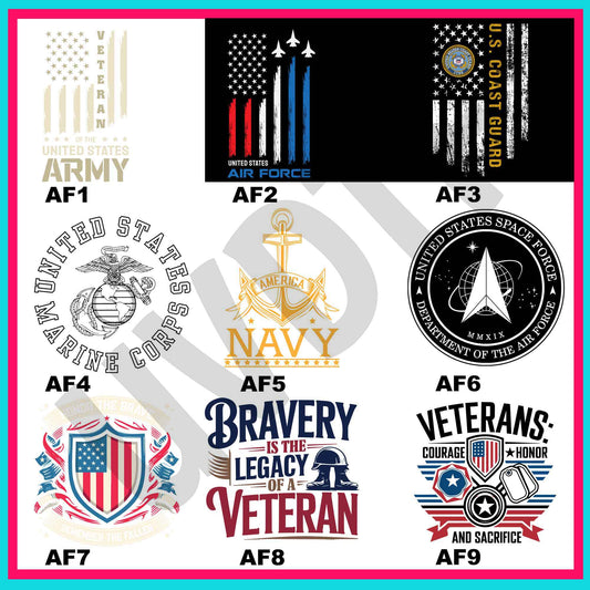 UVDTF Armed Forces Decal-U14