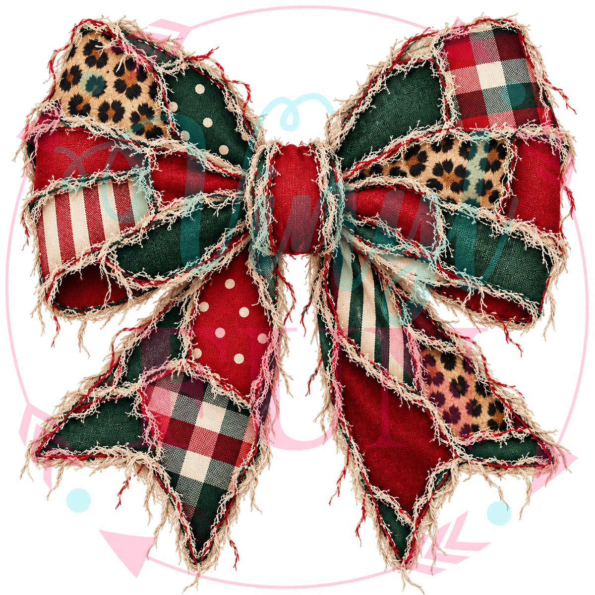 Holiday Bows Transfers - For Fabrics