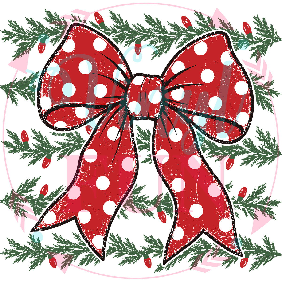 Holiday Bows Transfers - For Fabrics