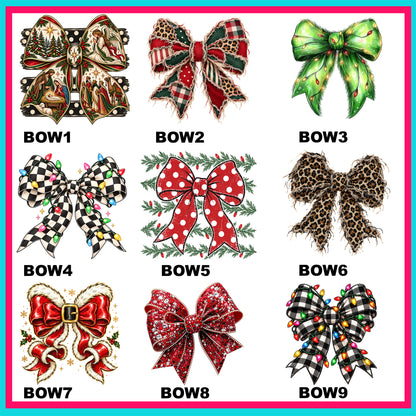 Holiday Bows Transfers - For Fabrics