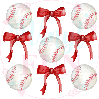 UVDTF Baseball Bows Decal-61