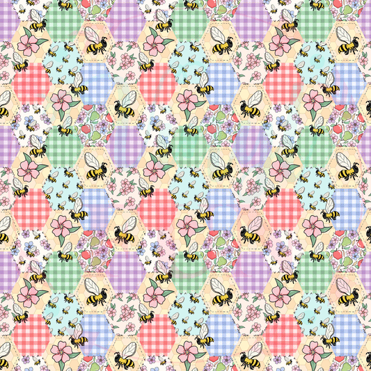 Bee Patches Pattern-C1