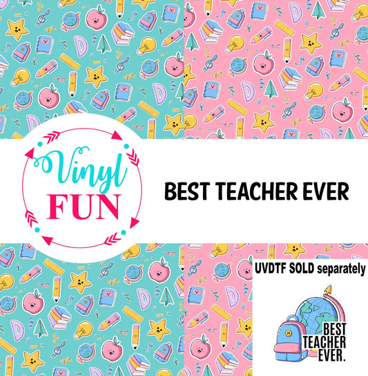 Best Teacher Ever Pattern Collection-D25