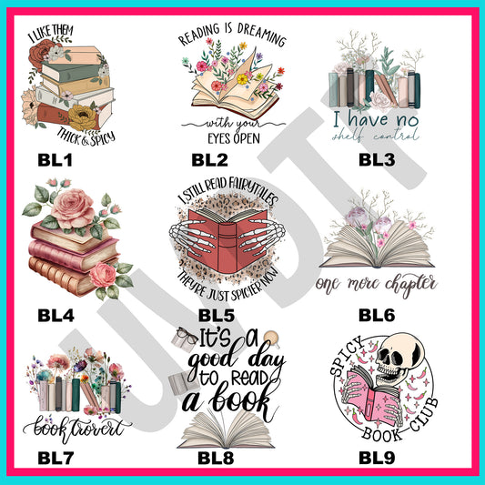 UVDTF Book Lovers Decals -V19