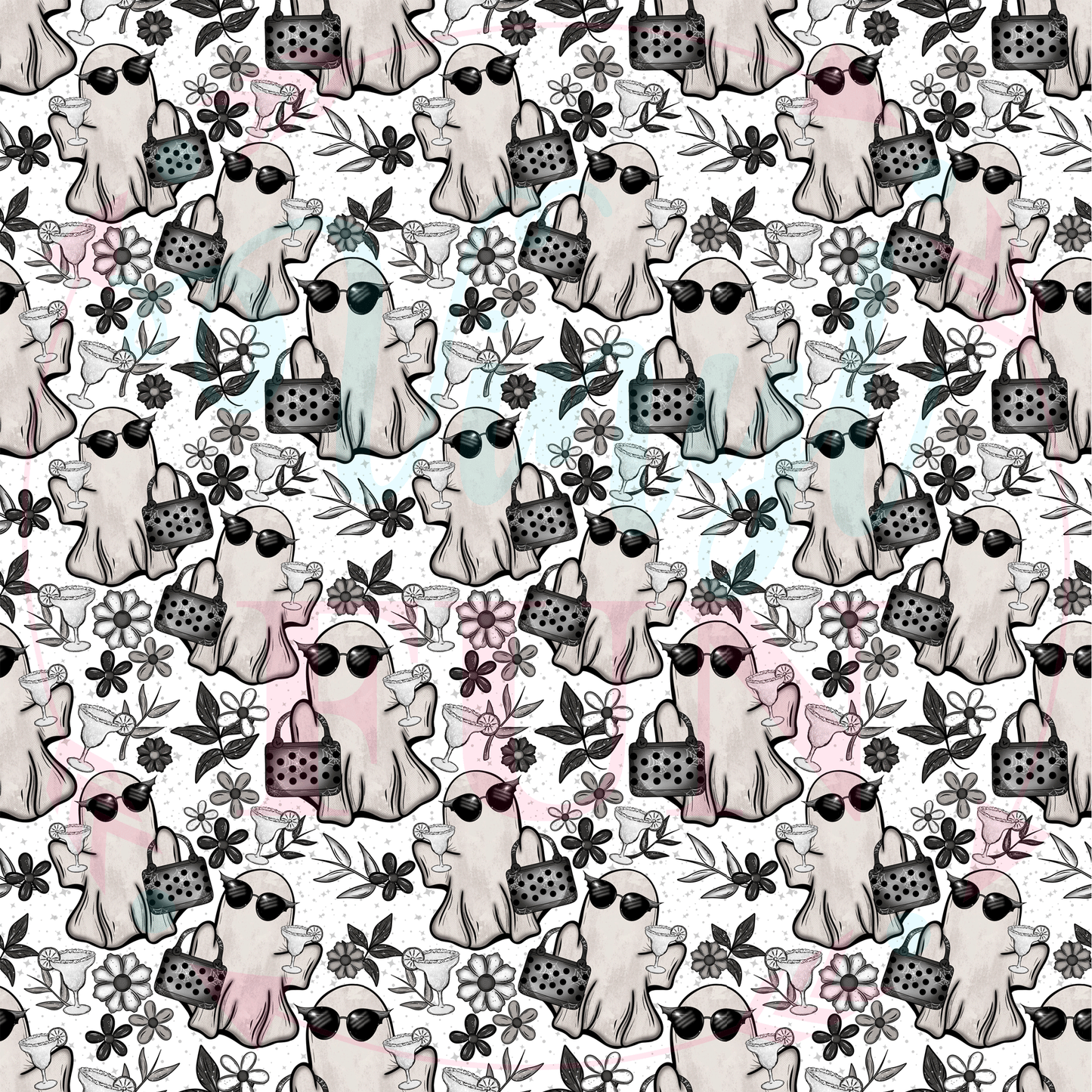 Boozy Ghosts Pattern