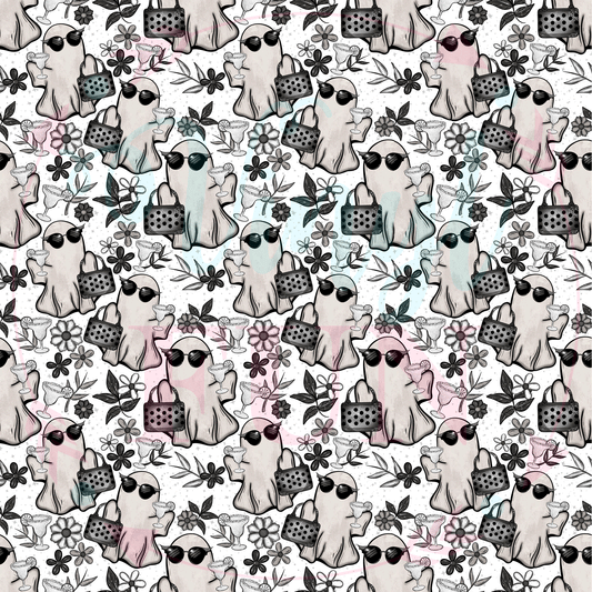 Boozy Ghosts Pattern