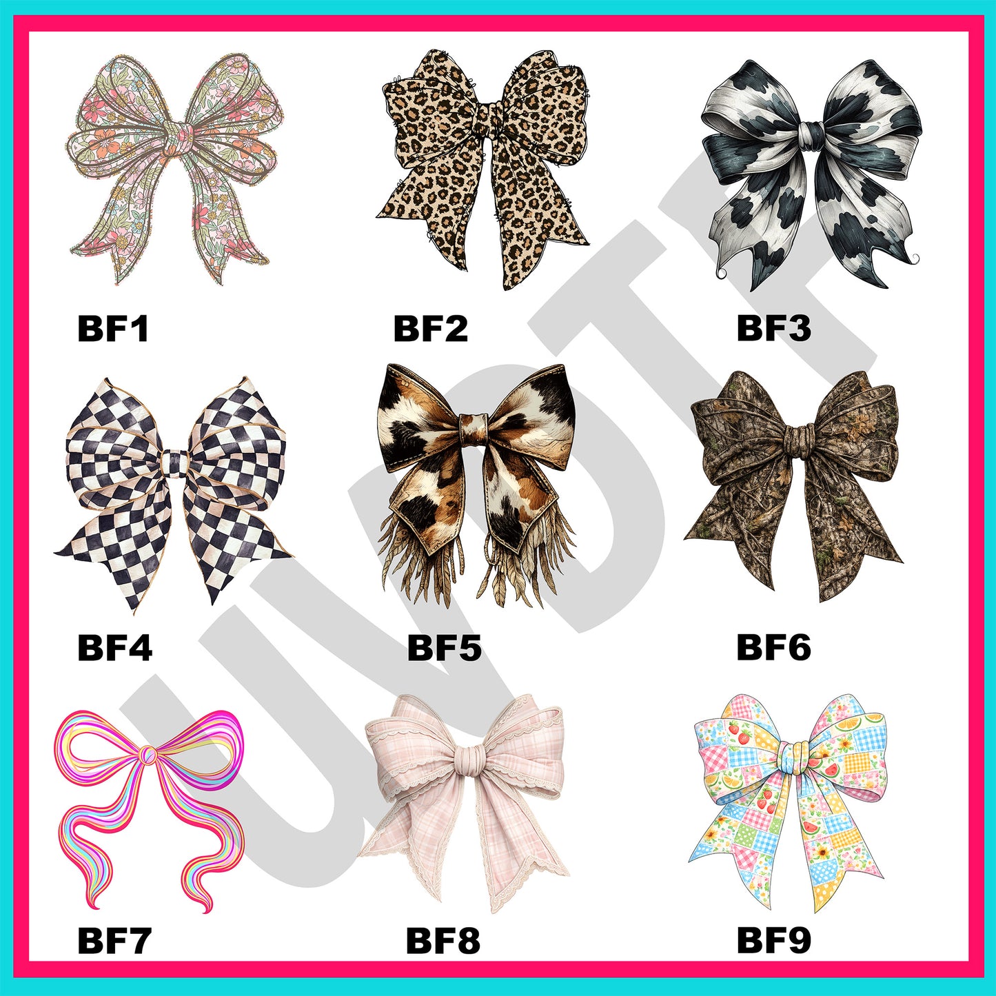 UVDTF Bow Fun Decals