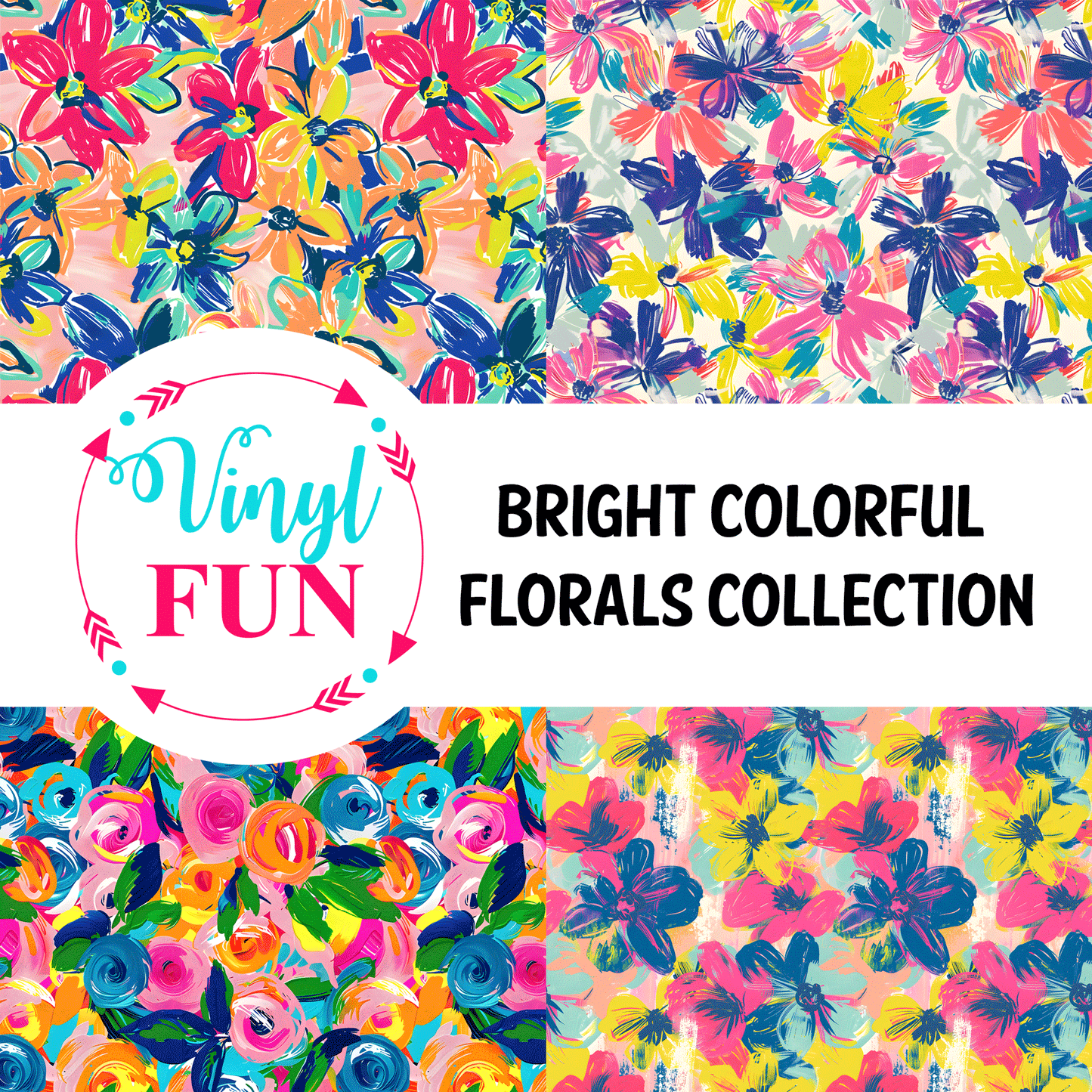 Bright Colorful Florals Collection