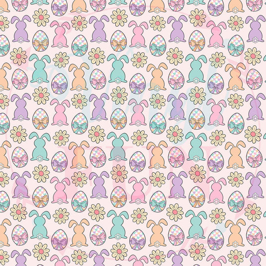 Bunnies & Flowers Pattern