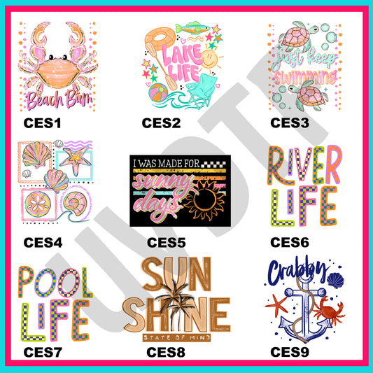 UVDTF Cerra Summer Decals