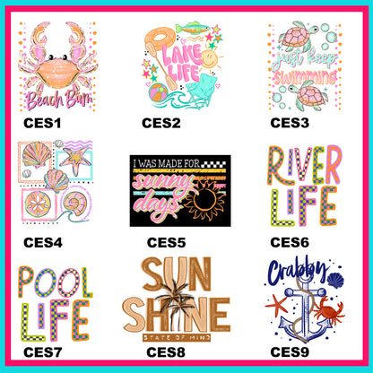Cerra Summer Transfers - For Fabrics