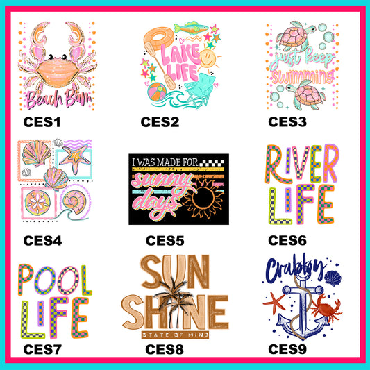 Cerra Summer Transfers - For Fabrics