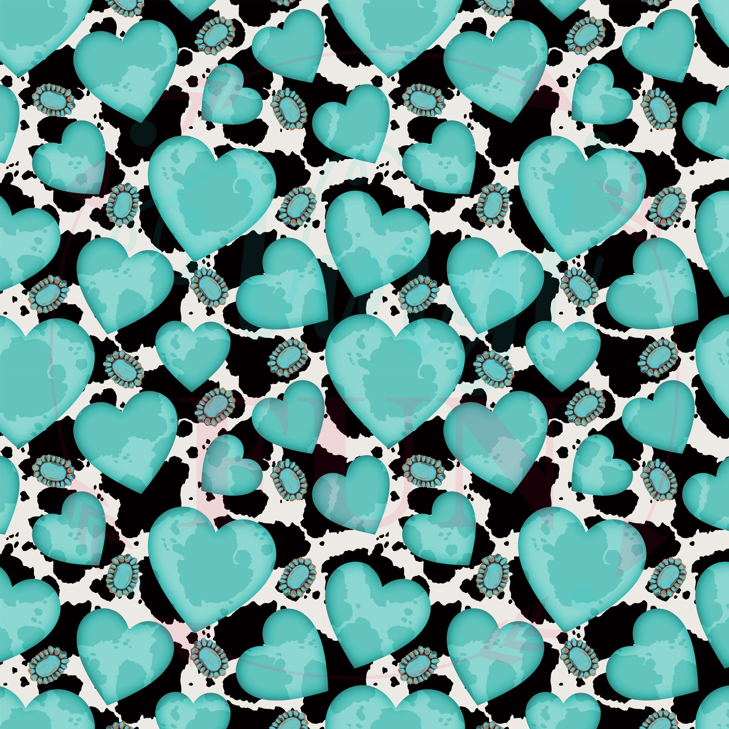 Turq Hearts Pattern-D9