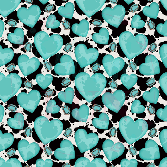 Turq Hearts Pattern-D9