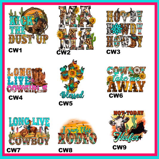 Country Western Decal Sheet-Z5