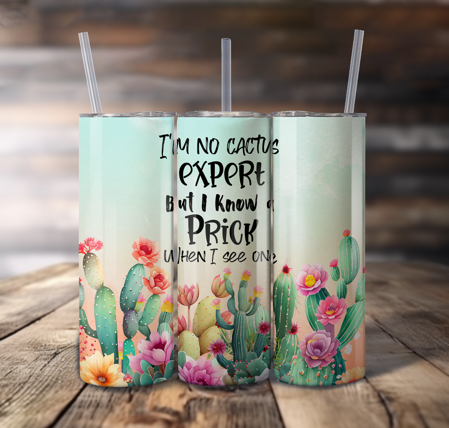 Cactus Wrap For Straight Tumbler - S797